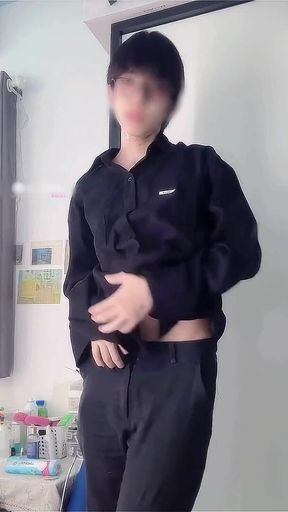 Cute Asian Twink Femboy Estrogen Cumshot