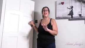 Busty BBW landlady Cassy Hill gives POV smash with big hairy pussy