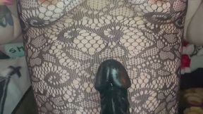 BBC Dildo sucking
