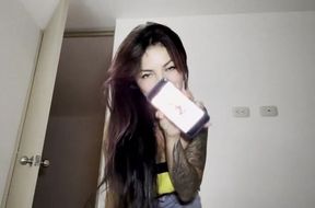 I just caught you masturbating and now you have to eat my ass - ANITTA MILLER