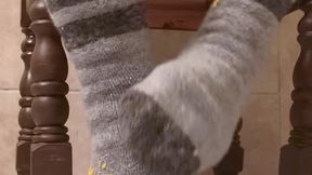 Cozy socks buttered & painted!