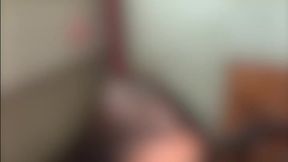 Cheating Latin wife gives hot blowjob in office emergency stairwell