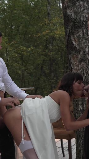 Looks Like the Wedding Didn't Go According to Plan? or Is a Threesome Supposed to Be Like That?