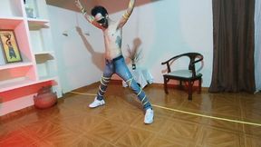 Mistress kicks the balls of bound lover (1C)