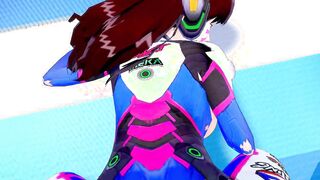 D.VA COVERED INSIDE CUM Overwatch 3D ANIME