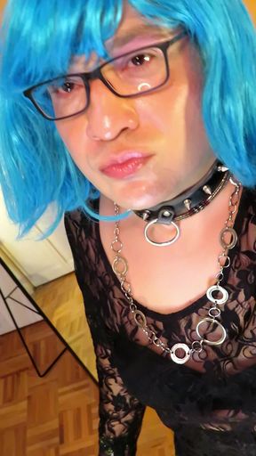 Brazilian Trans Bombshell Kandi Kane Sucks 15&quot; MASSIVE Big Black Cock Dildo