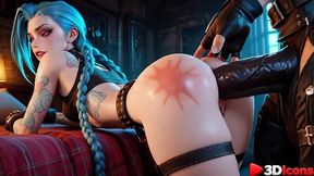 jinx gets off when she gets fucked by a giant black cock [ai]