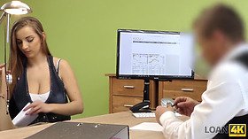 Loan4k. slut screws with loan agent to repair her hubbies car