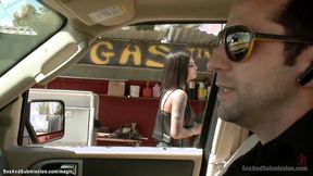 ”Tattooed teen is tied & screwed”