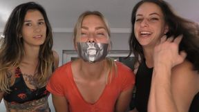 Tape Gag Submission with Vika and Rose