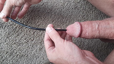 11 inch Sound - Urethra Bladder Insertion Too Thick But Pushed Through Prostate
