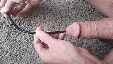 11 inch Sound - Urethra Bladder Insertion Too Thick But Pushed Through Prostate