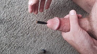 11 inch Sound - Urethra Bladder Insertion Too Thick But Pushed Through Prostate