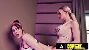 Naughty Angellica Good & Rana Katana Fuck Hot Roommate Khloe Kapri In Their New Sex Swing