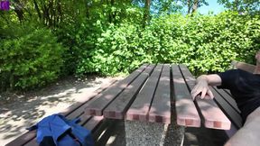 Public AO stranger fuck with creampie and muzzle at a rest area! Full Movie