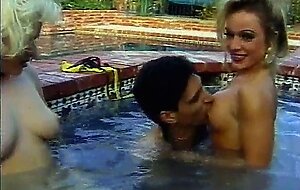 Two hot chicks montana gunn and lexi leigh suck cock and get fucked before eating cum from guy's