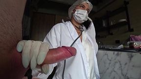 Braces-wearing nurse in the hardcore grip of a super horny patient!
