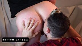 BottomGames Muscle Hunk Challenges His Naive Straight Friend To Bet Ass On Game And Wins It