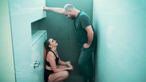 Tag Team Threesome with Hot Shower Action and Intense Pleasure