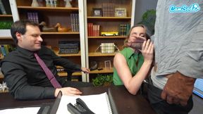 Blonde Milf Gushed by Monster BBC Cuck Hubby Watches Destruction