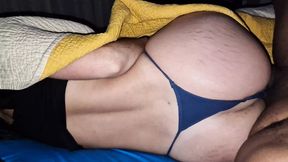 Boyfriend gets intimate in doggy style while wife is away at work