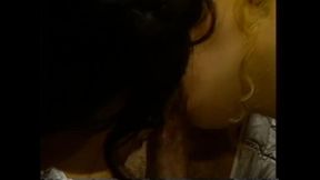 Two mature MILFs share a huge cock in lustful frenzy