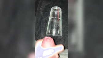 POV Uncut German Guy Jerks Big Cock and Cums in Glass