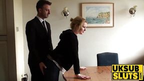 UKSubSluts - Plump girl gets dominated by a stronger man