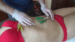 Alex laid out a large assortment of torment devices on the Bb