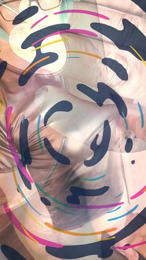 See All up Inside Her Sexy Sissy Slut Ass Pipe with Giant Glass Dildo