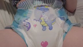 Peeing twice in Rearz Lil Monsters diaper