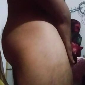 Desi boy playing with his black dick and ass