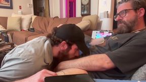 Late Night BJ for Husband Cum Swallow