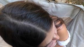Mommy finds the right position to get her butthole stretched out