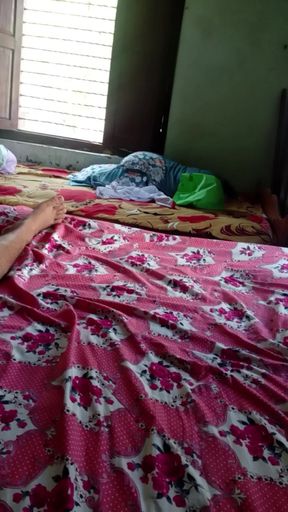 Boy doing chill in bed