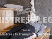 TRAILER Mistress tramples a slave in high heels