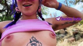 Walking Around the Forest with My Tits + Pits Out