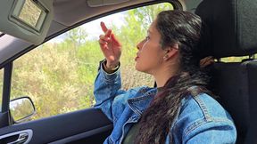 fucking beautiful brunette in exchange for taking her in my car HOT delicious feet