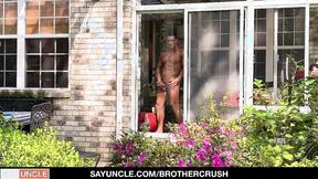 ”BrotherCrush - Gardener Stepbros Gets Banged Hard”