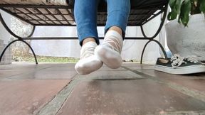 Soles, toes, and feet inside white stockings (1)