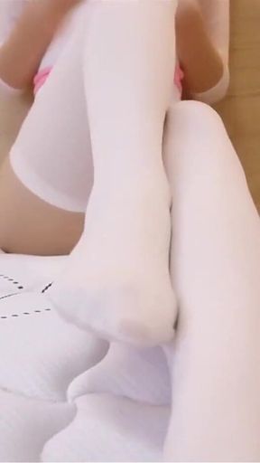 White Silk Gymnastics Uniform for Young Women