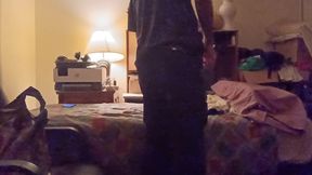 black gay horny for some dick uses booty toy onself