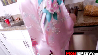 MomIsPervy.com - Milf stepmom gives a sloppy blowjob in POV