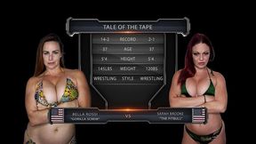 bella rossi vs sarah brooke female wrestling