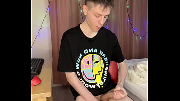 Quick Dorm Jerk Makes 23cm Cock Squirt Everywhere