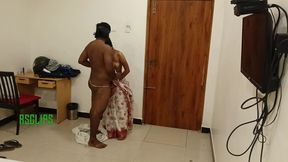 Food delivery girl sex with Young customer