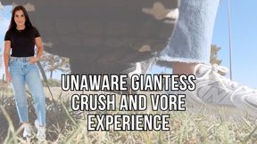 Unaware giantess crush and vore experience - Lalo Cortez and Vanessa (custom clip)