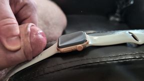 Cuming on my girlfriend's Applewatch