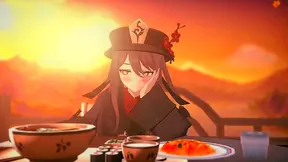 Ambers Steamy Genshin Harem Night Gets Wild with Multiple Lovers