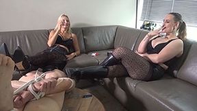 Hogtied slave used as furniture - 3 - MP4 (HD)